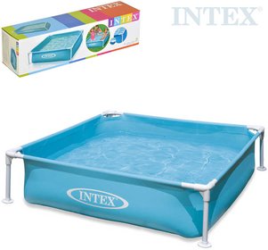 INTEX Baby bazn dtsk tvercov s rmem 122x30cm nadzemn samonosn 57173