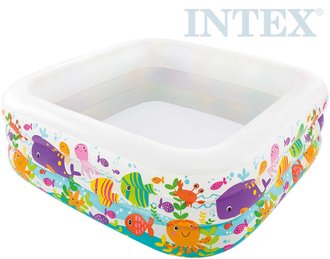 INTEX Bazn dtsk nafukovac Ocen 159x159x50cm tverec 3 komory