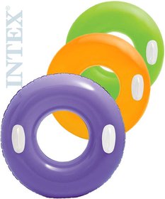 INTEX Kruh s chyty HI GLOSS 76 cm NAFUKOVAC KOLO do vody 3 barvy