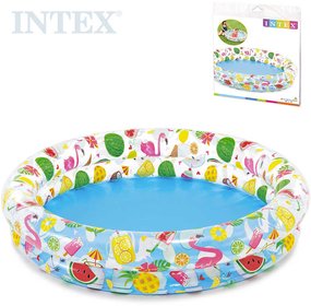 INTEX Bazn dtsk nafukovac kulat prhledn 122x25cm potisk lto 59421