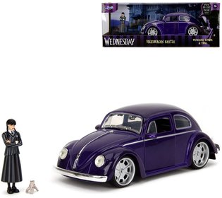 JADA Auto VW Beetle 1972 voln chod set s figurkou Wednesday kov