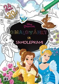 JIRI MODELS Omalovnky A4+ samolepky Disney Princezny