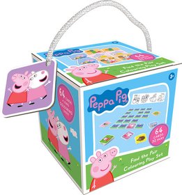 JIRI MODELS Pexeso na cesty Peppa Pig + omalovnky v krabice