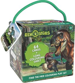 JIRI MODELS Pexeso na cesty Dinosaui + omalovnky v krabice