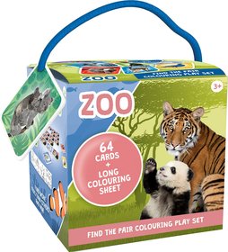 JIRI MODELS Pexeso na cesty Zvtka ZOO + omalovnky v krabice