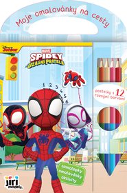 JIRI MODELS Moje omalovnky na cesty Spidey s pastelkami a samolepkami