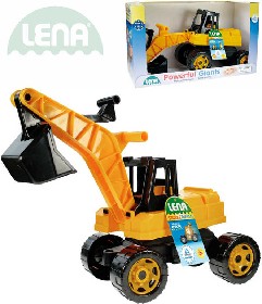 LENA Baby Bagr 70cm luto-ern odredlo funkn odstrkovadlo plast 2047