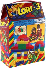 LORI 003 Stavebnice polytechnick 3 barevn kostky set 50ks