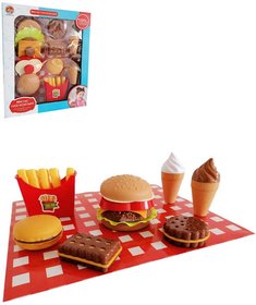 MAC TOYS Fast Food potraviny makety rychl oberstven plast v krabici