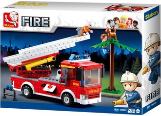 SLUBAN Fire Auto porn s ebkem 265 dlk + 2 figurky STAVEBNICE