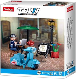 SLUBAN Town Jezdec na sktru 67 dlk + 1 figurka STAVEBNICE