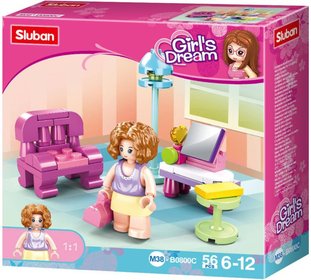 SLUBAN Girls Dream Obvk 56 dlk + 1 figurka STAVEBNICE