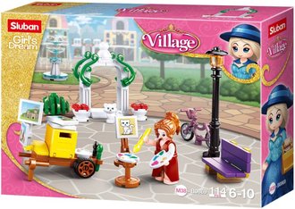 SLUBAN Girls Dream Malka v parku 114 dlk + 1 figurka STAVEBNICE
