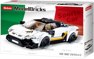 SLUBAN Model Bricks Auto bl italsk spork 276 dlk + 2 figurky STAVEBNICE