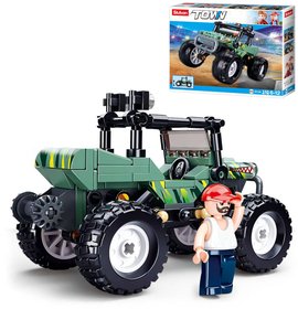 SLUBAN Town Auto zelen zvodn off-road 155 dlk + 1 figurka STAVEBNICE