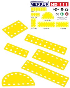 MERKUR ND111 Desky mal plastov set 20ks nhradn dl *KOVOV STAVEBNICE*