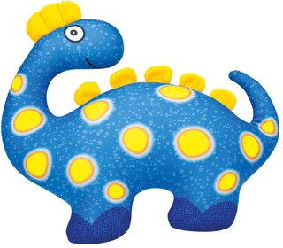 BINO Dinosaurus barevn 33cm lutomodr textiln mazlek zvtko