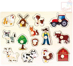 BINO DEVO Baby puzzle farma 14 dlk vkldaka pro miminko