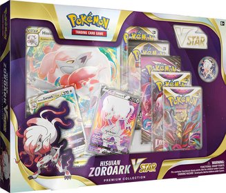 Hra Pokmon TCG: Hisuian Zoroark V Star Premium Collection 5x booster s doplky