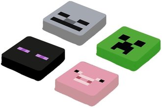 PIXIE CREW &amp; MINECRAFT Nhradn multipixely II. set 4ks silikon