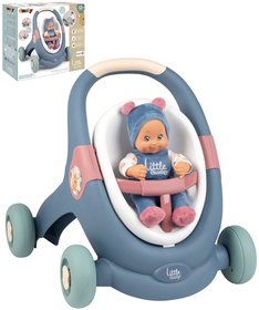 SMOBY Little baby chodtko / korek / sedtko pro miminko set s panenkou 3v1