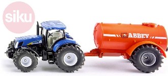 SIKU Traktor modr set s cisternou 1:50 model kov 1945