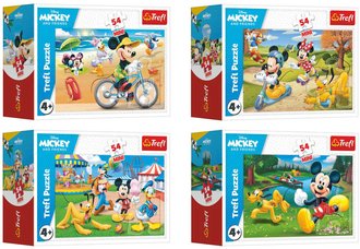 TREFL PUZZLE Mickey Mouse Den s pteli mini 20x13cm 54 dlk 4 druhy