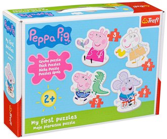 TREFL PUZZLE 4v1 Baby obrysov Peppa Pig velk dlky 18ks skldaka