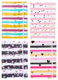 Notes linkovan bloek kroukov 80 list 15x21cm 4 druhy
