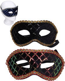KARNEVAL Maska kraboka tpytiv s flitry na obliej 3 barvy