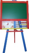 Tabule barevná magnetická školní trojnožka s počítadlem a hodinami
