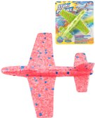Letadlo soft hzec polystyrenov 17cm na hzen 2 barvy na kart