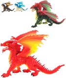 Drak 20cm figurka akční plastová 4 druhy