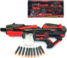 Pistole dtsk 54cm + pnov nboje 10ks set na baterie v krabici plast