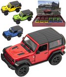 KINSMART Auto 1:34 Jeep Wrangler pevn stecha 2018 kov PB 13cm 4 barvy
