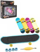 Skateboard mini roubovac 9cm prkno s doplky v krabice 4 barvy kov