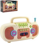 Radio (kazek) dtsk retro radiomagnetofon s psnikami na baterie Svtlo Zvuk