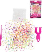 UDLEJ SI NRAMEK Gumiky LOOM BANDS 200ks set s doplky strakat