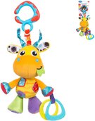 PLAYGRO Žirafa baby textilní závěsná zvířátko s kousátky pro miminko