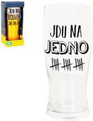 ALBI Sklenice Jdu na jedno humorn sklenn pllitr na pivo