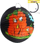Lampión kulatý černý Halloween 2 dýně papírový 25cm na svíčku