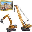 Jeb / bagr psov stavebn stroj lut 27cm voln chod 1:55 2 druhy plast