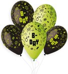 GEMAR Balnky nafukovac 26cm potisk narozeniny HAPPY B-DAY set 5ks