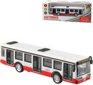 Autobus kovový 16cm zpětný chod český design otevírací dveře