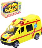 Auto sanitka 14,5cm lut ambulance na baterie Svtlo Zvuk plast