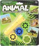 Projektor mini zvířátka safari na baterie set se 3 kotoučky Světlo na kartě