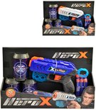 Pistole Hero-X se 6 soft pnovmi nboji s psavkou a 3 teri 2 barvy
