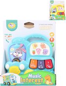 Zbavn pinko baby autobus 15cm na baterie Zvuk 2 barvy plast
