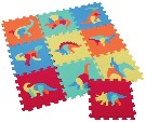 Měkké bloky Dinosauři 10ks pěnový koberec baby vkládací puzzle podložka na zem