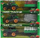 Traktor plastový 29cm s přívěsem v krabici 3 druhy